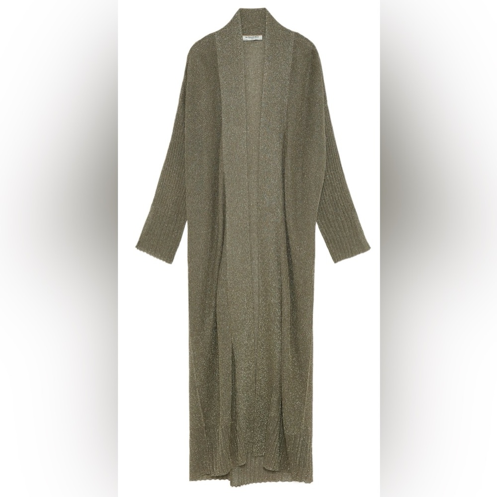 ZARA Long Knit Cardigan with Metallic Thread – Size S (New with Tags)